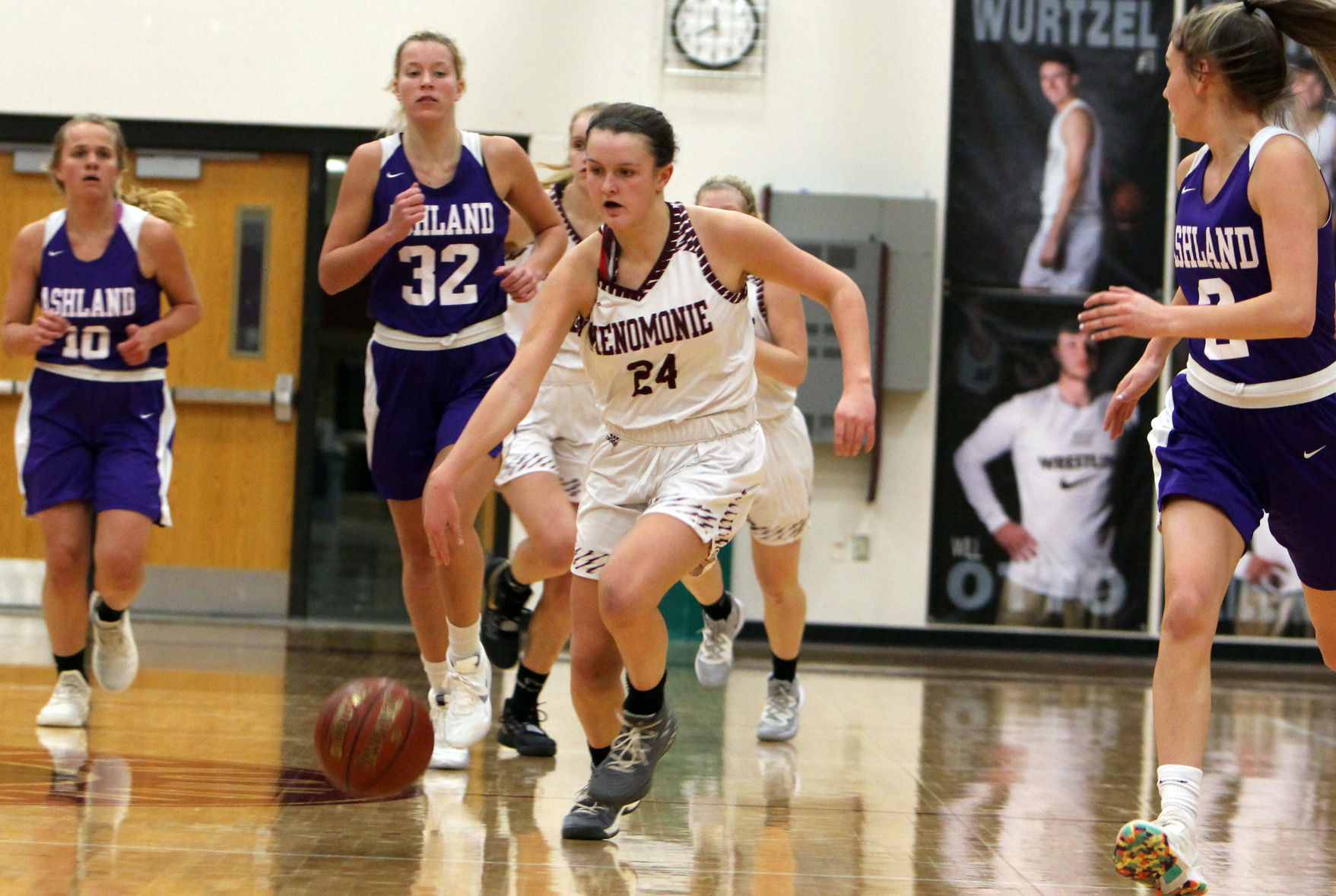 Ashland at Menomonie girls basketball 12-27-19